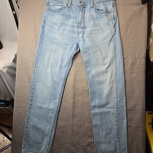 Levi's Jeans Men's 38x34 Blue 505 Regular Fit Straight Leg Denim